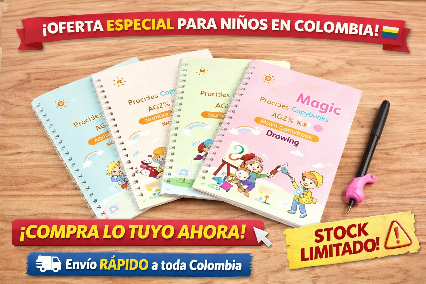 Kit de caligrafía ( kit 4 libros)